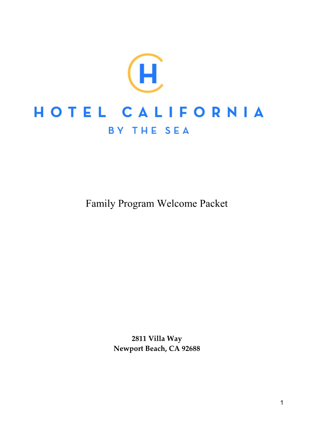 Family Program Welcome Packet
