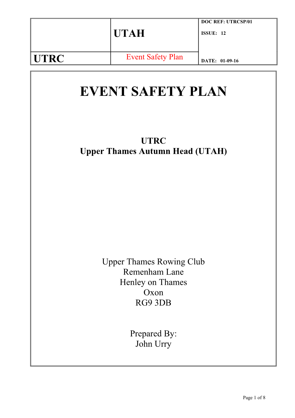 C. Safety Plan Amendments