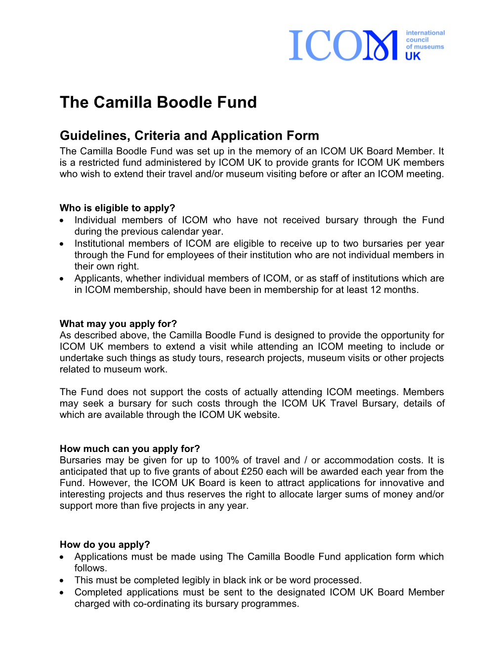The Camilla Boodle Fund