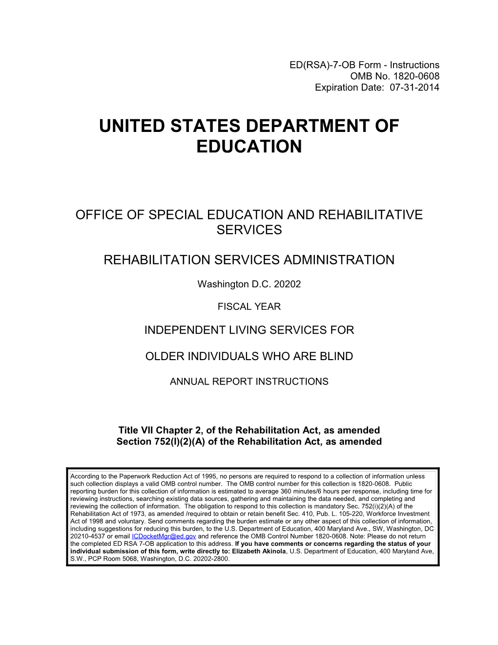 United States Department of Education s5