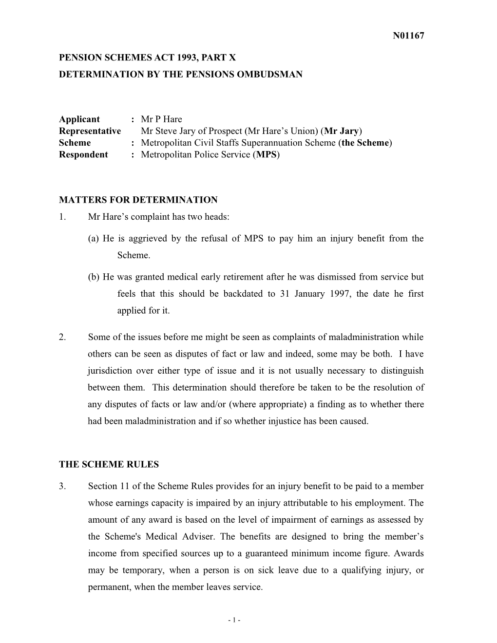 Pension Schemes Act 1993, Part X s72