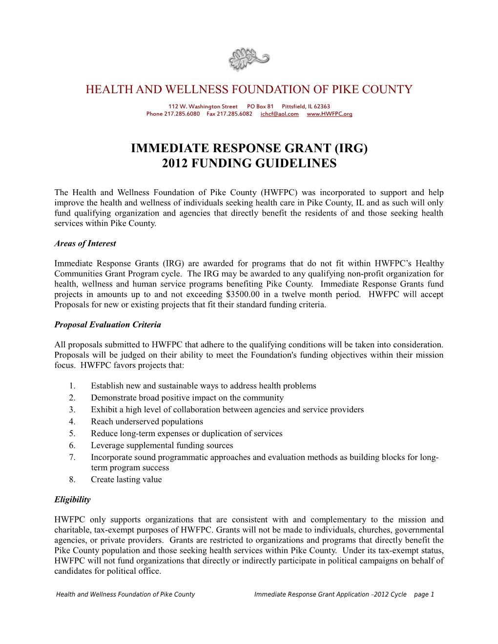 Health and Wellness Foundation of Pikecounty