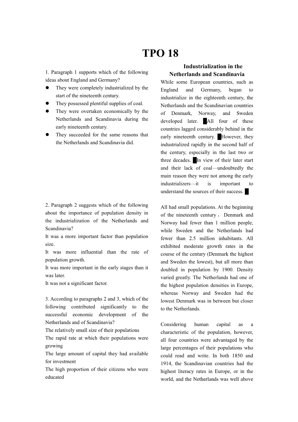 Industrialization in the Netherlands and Scandinavia