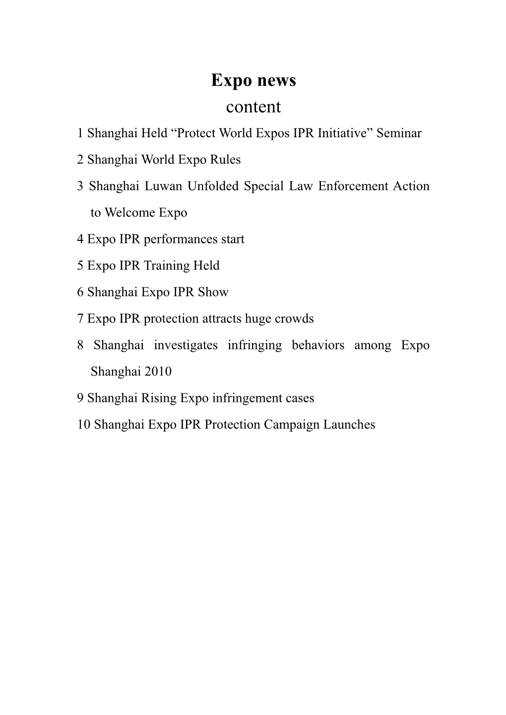 1 Shanghai Held Protect World Expos IPR Initiative Seminar
