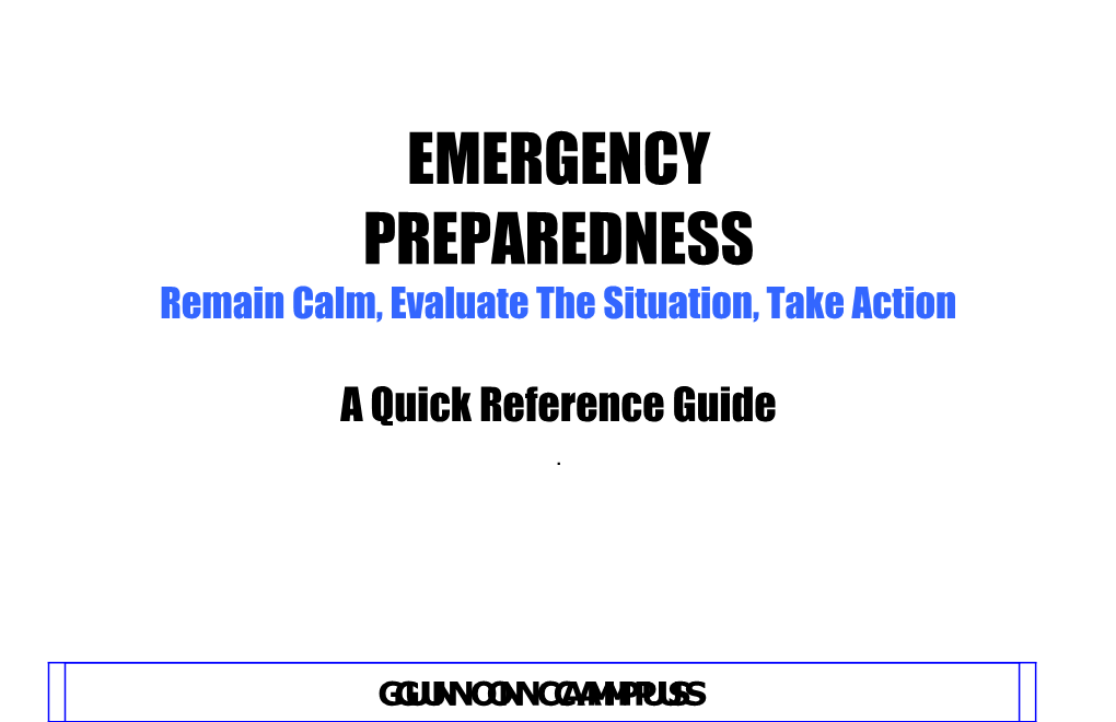 Remain Calm, Evaluate the Situation, Take Action
