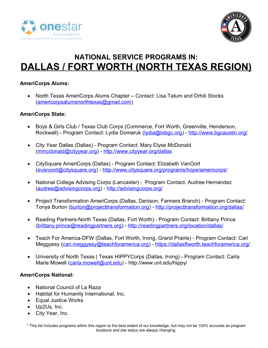 Dallas / Fort Worth (North Texas Region) s1