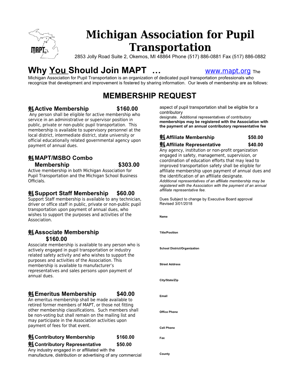 Michigan Association for Pupil Transportation