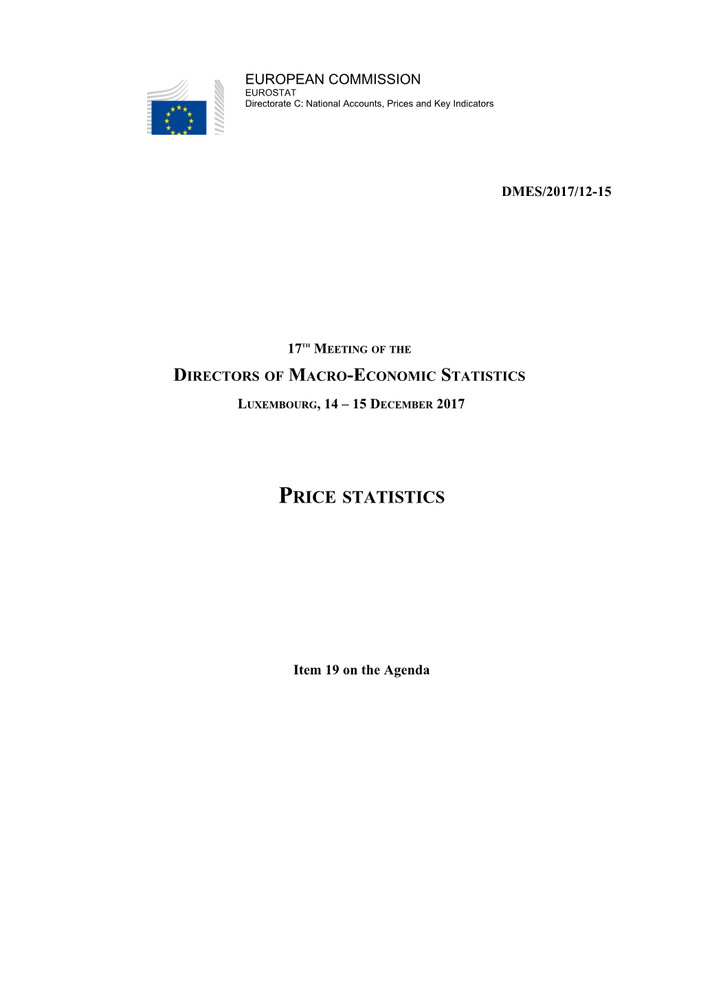 Directors of Macro-Economic Statistics