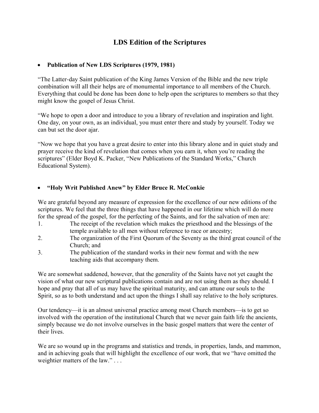 Lesson 13 Scriptures and Church Mission