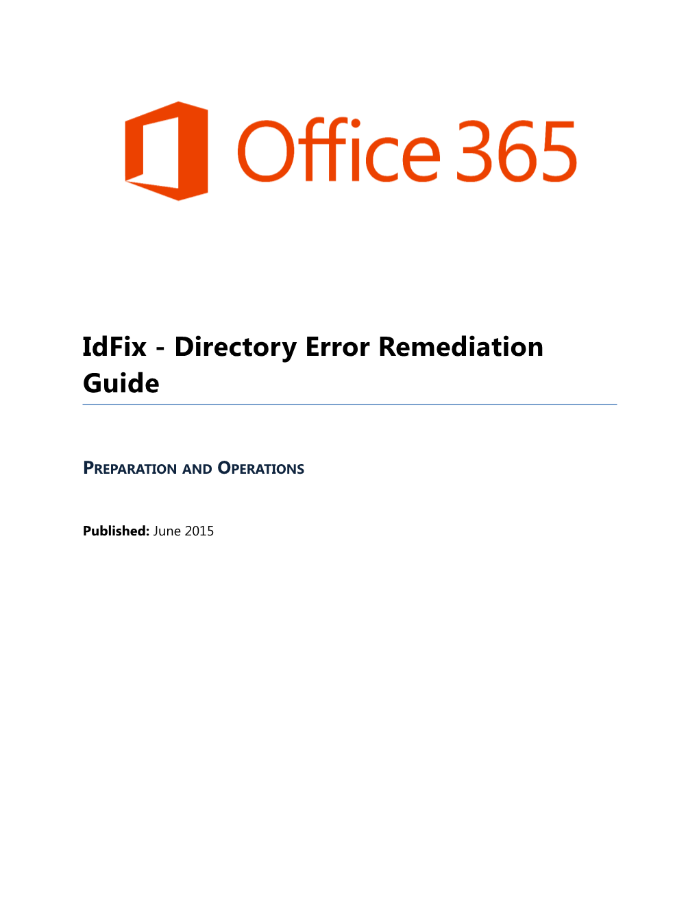 Idfix - Directory Error Remediation Guide s1