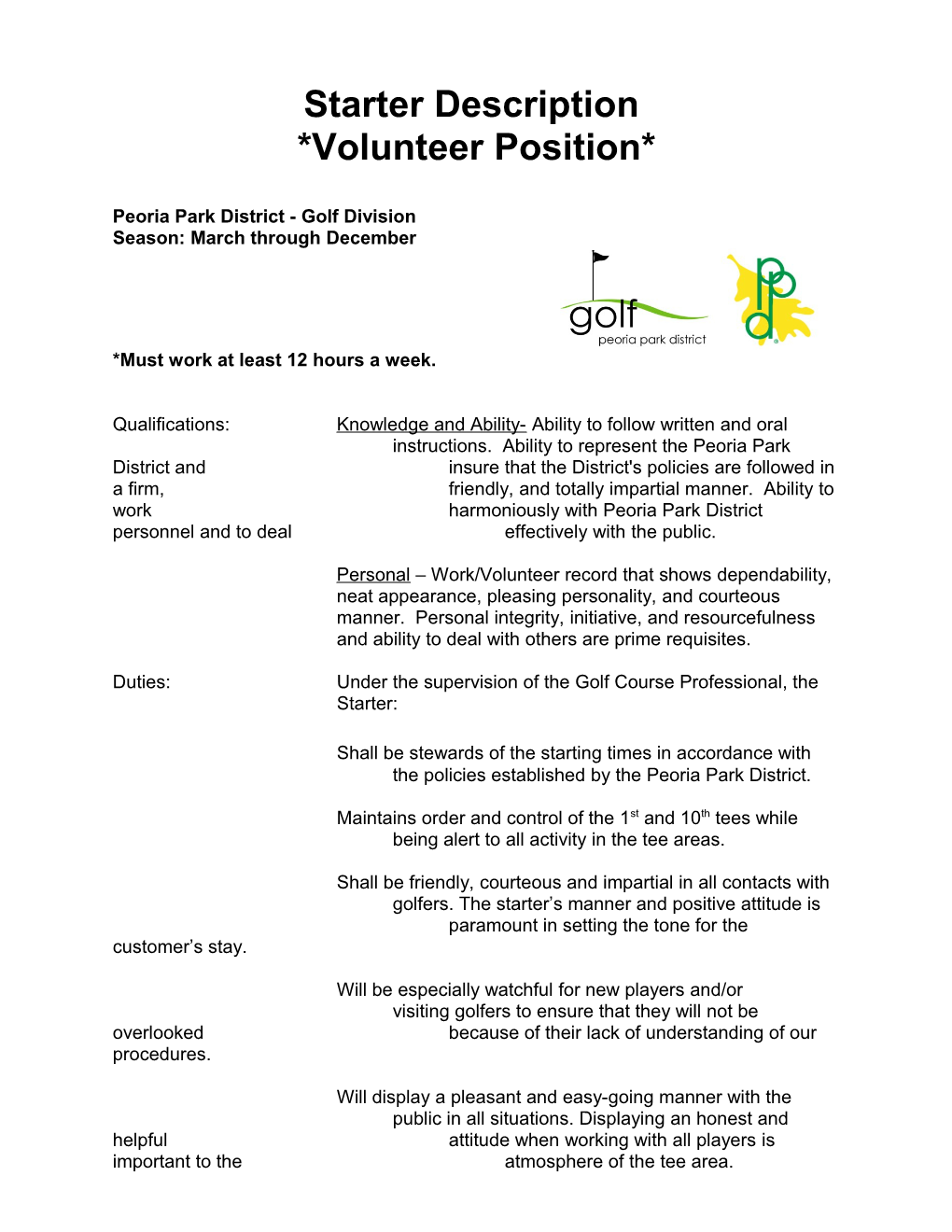 *Volunteer Position*