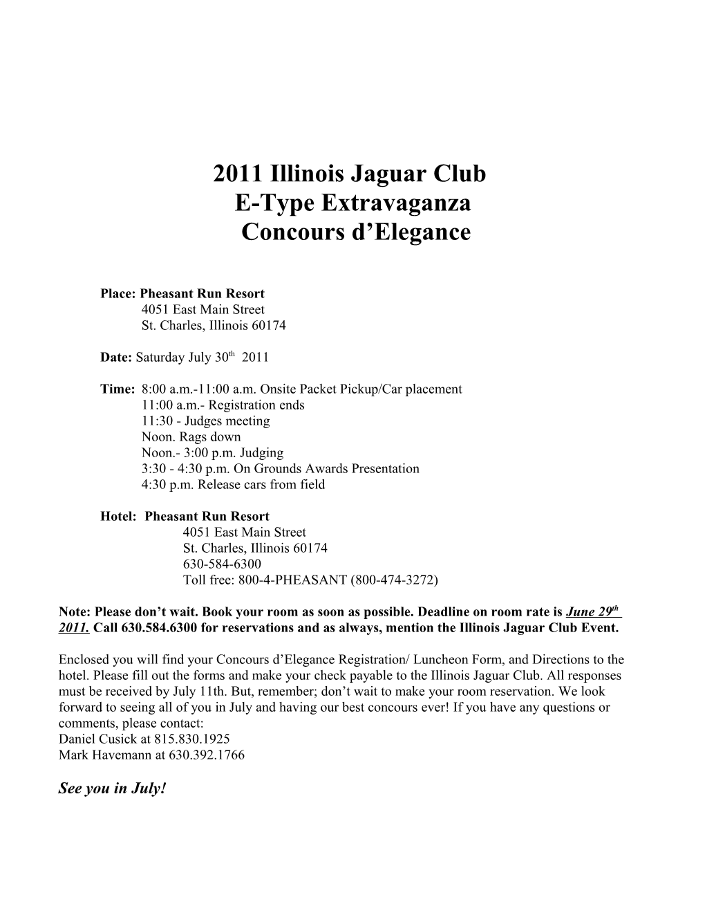 2011 Illinois Jaguar Club