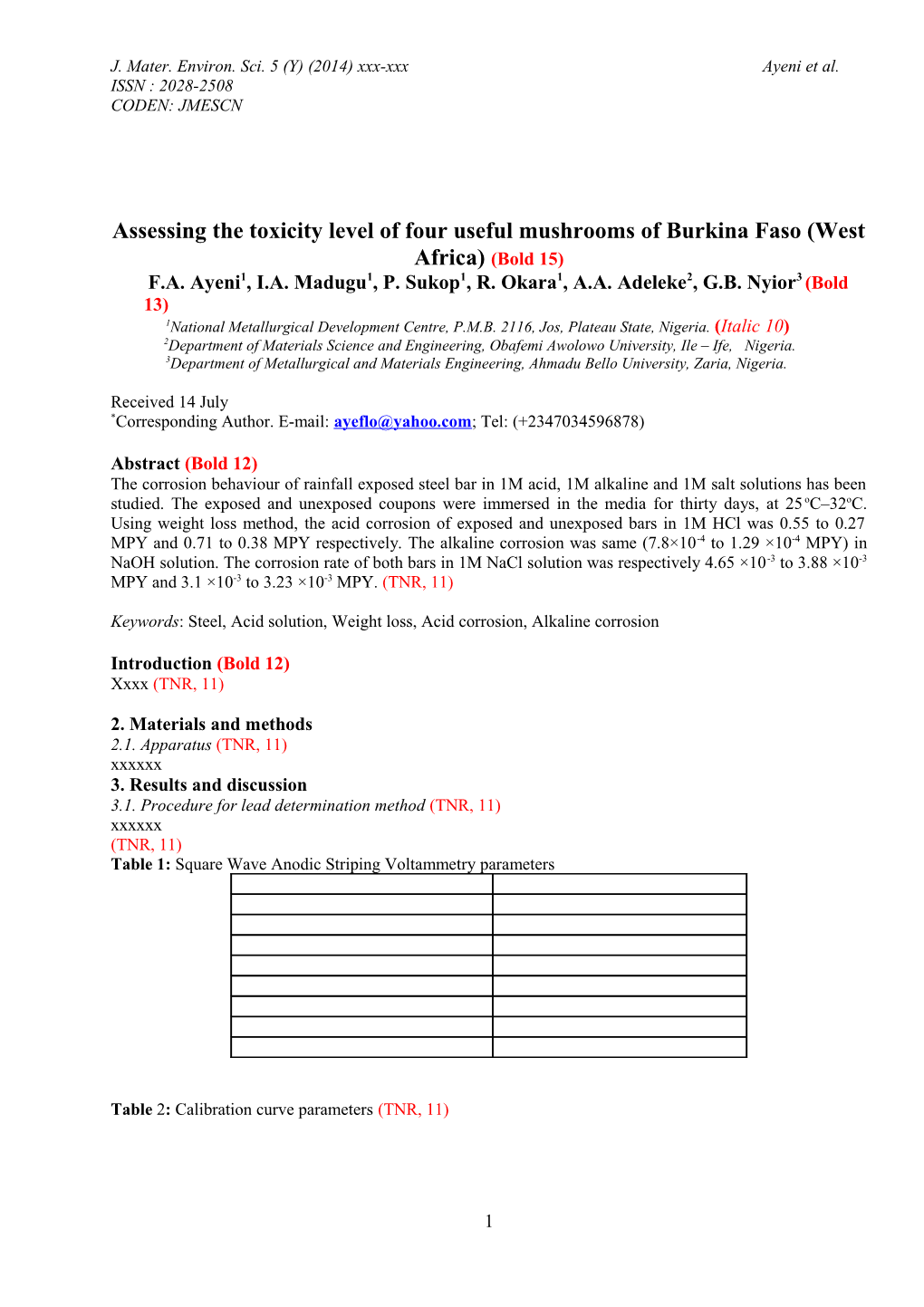 Fast Procedure for Lead Determination in Alcoholics Beverages