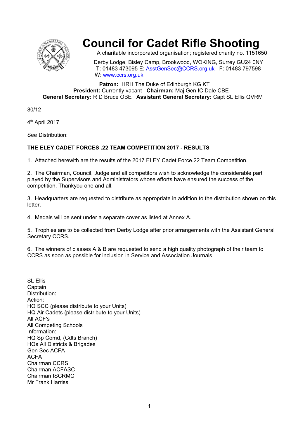 Council for Cadet Rifle Shooting