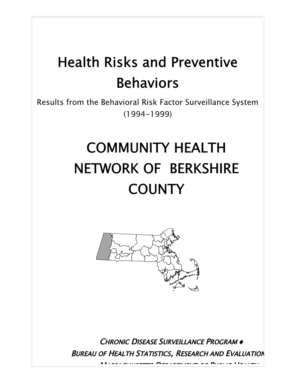 CHNA 1 Community Health Network of Berkshire County