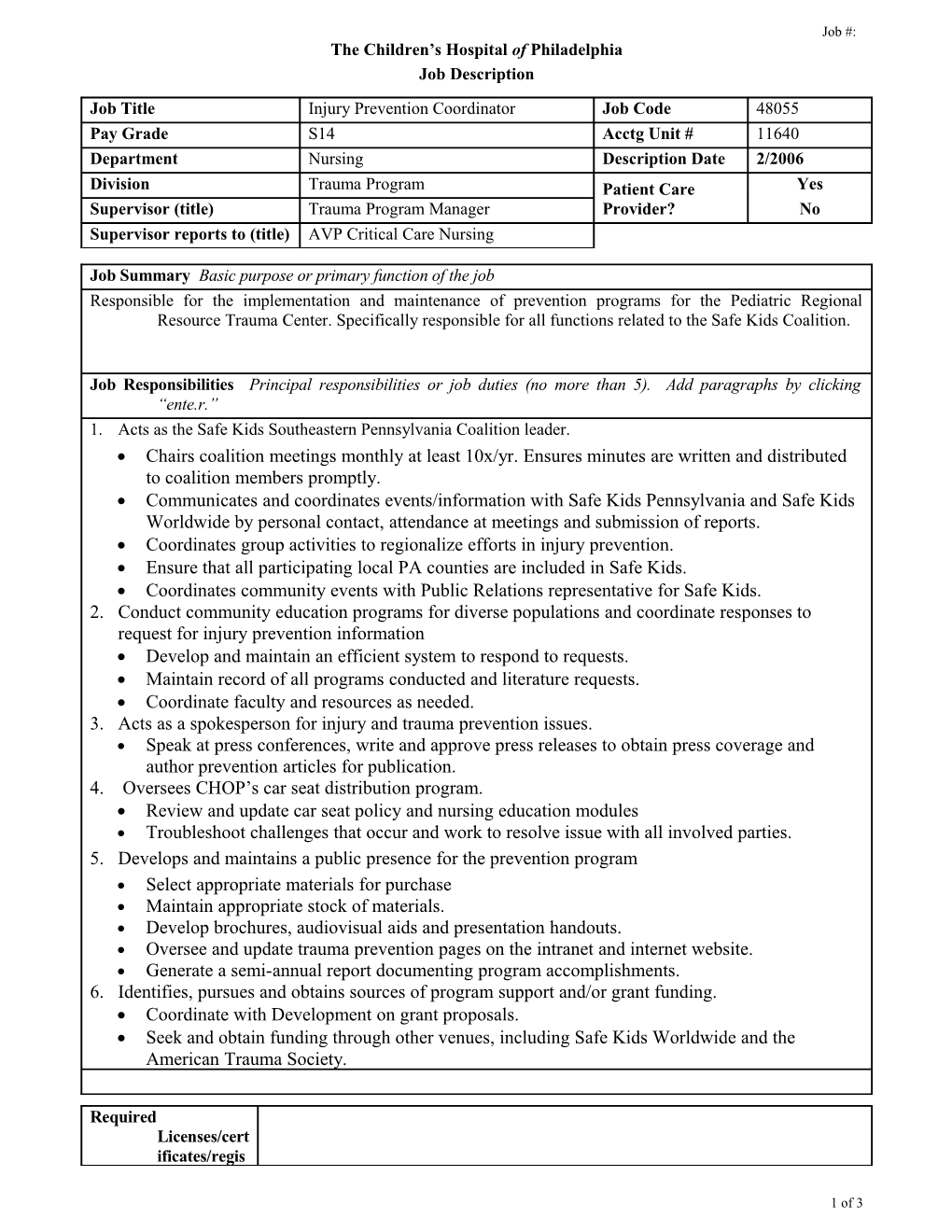 Job Description Template Human Resources