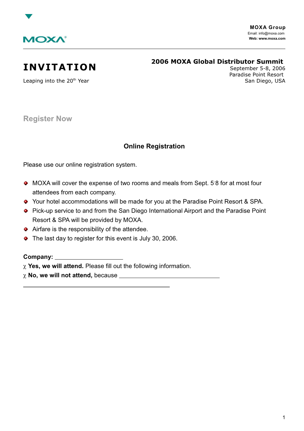 Online Registration