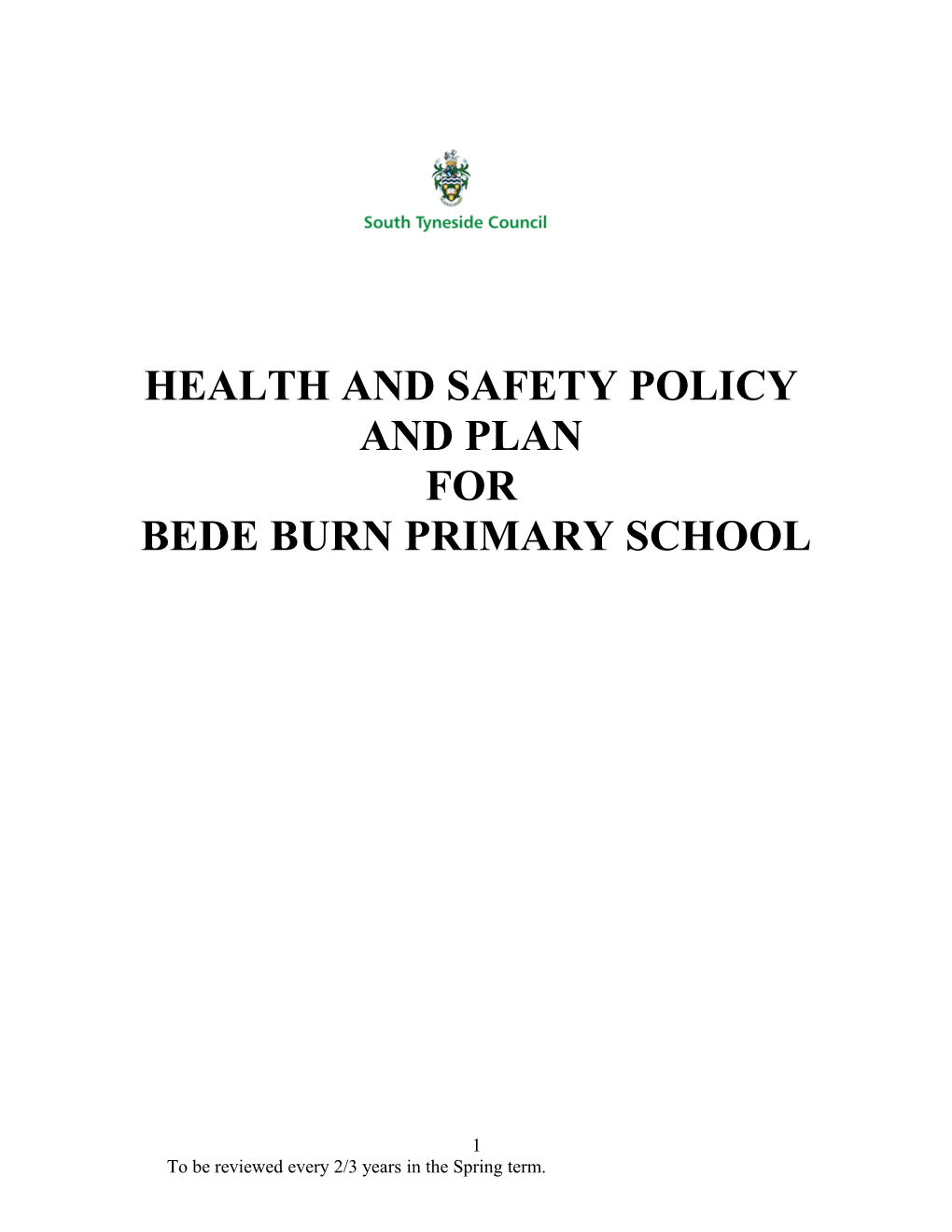 Model Health & Safety Policy Statement for All Schools