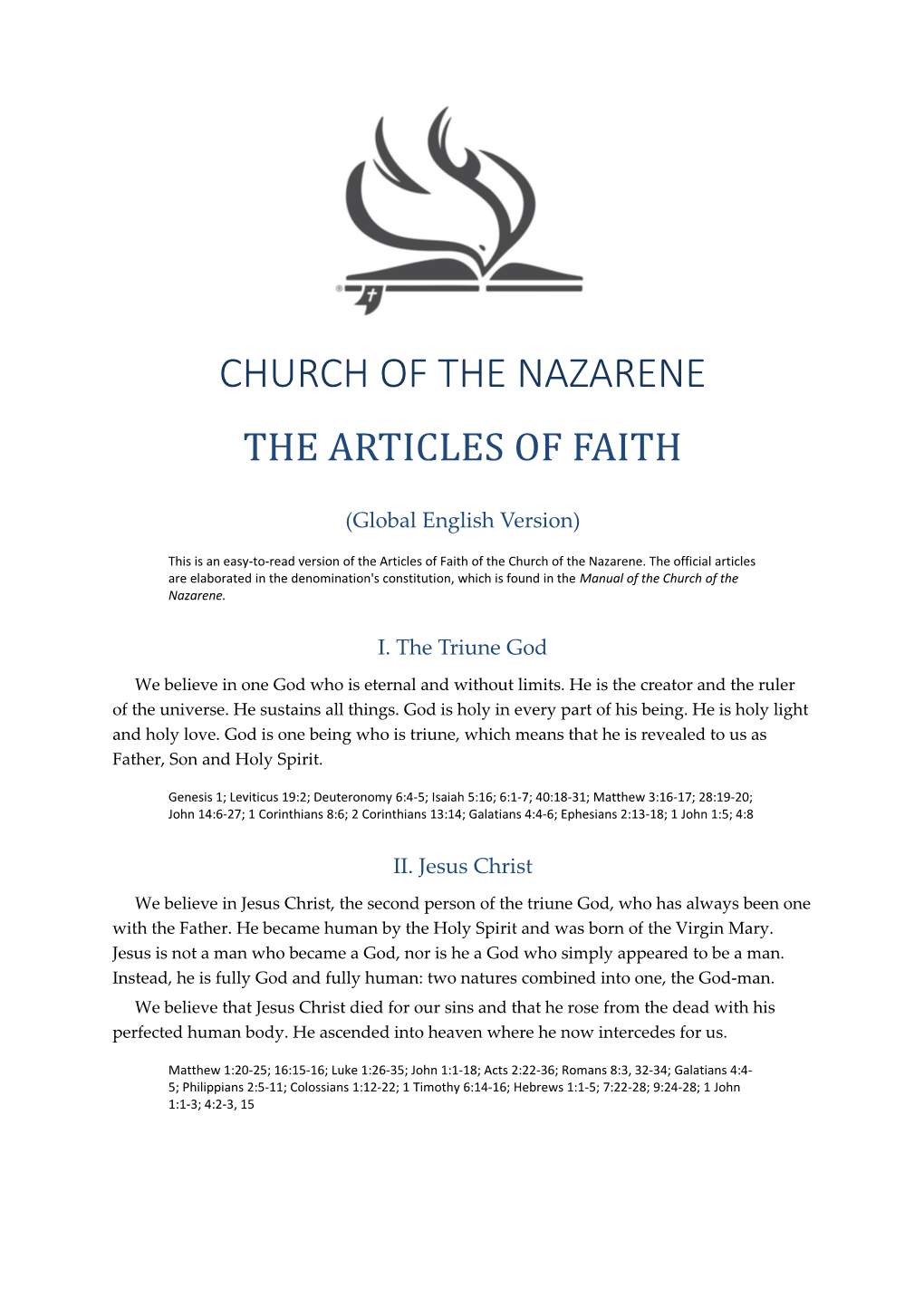 The Articles of Faith Page 1