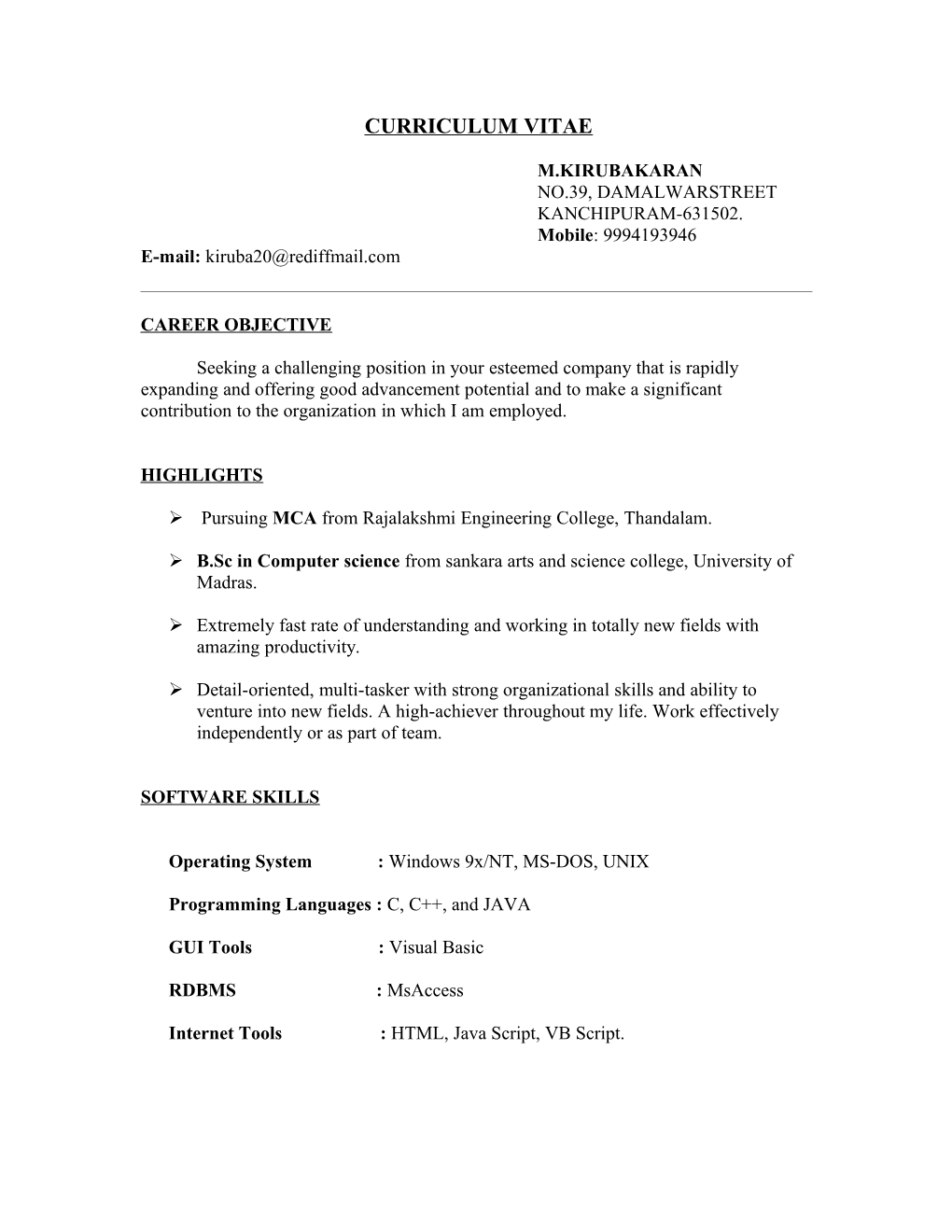 Curriculum Vitae s339