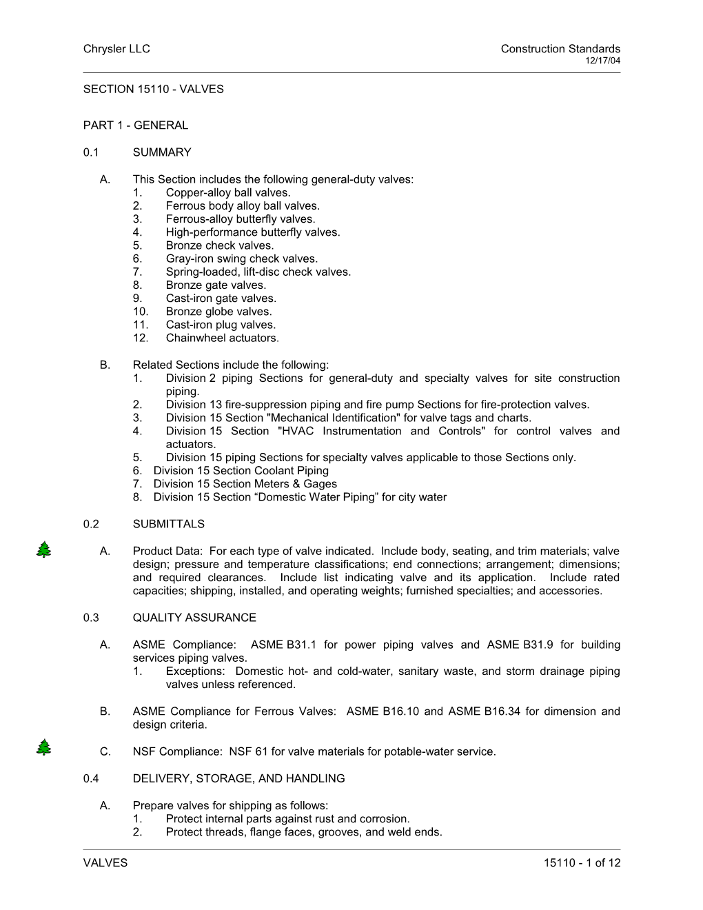 Chrysler LLC Construction Standards s6