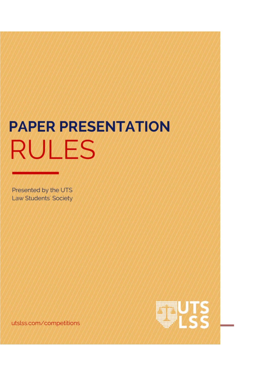 Procedure of the Paper Presentation Competition