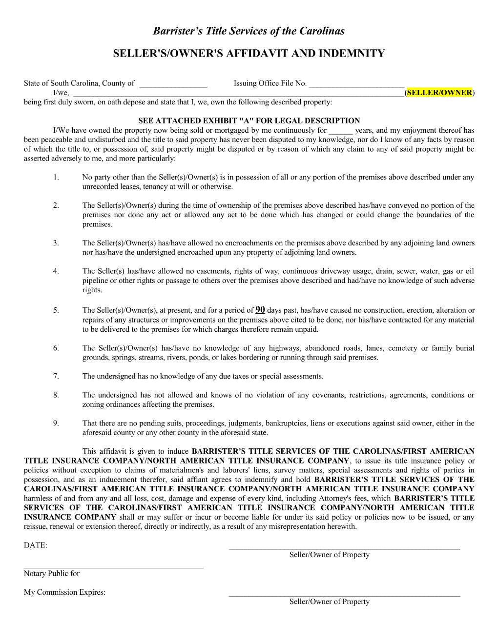 Title Insurance Financial Interest Disclosure Form (Scid 3601)