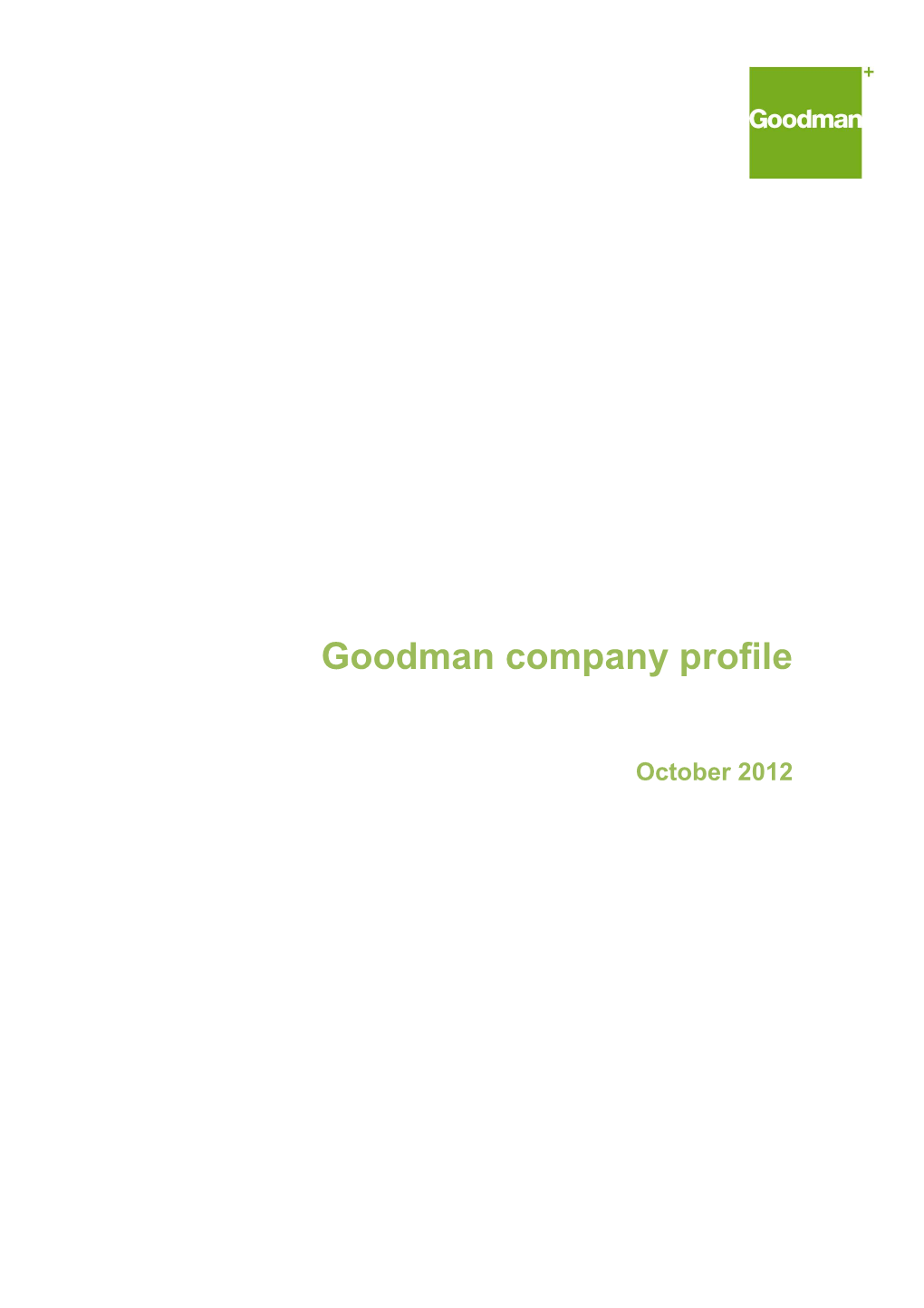 Goodman Company Profile