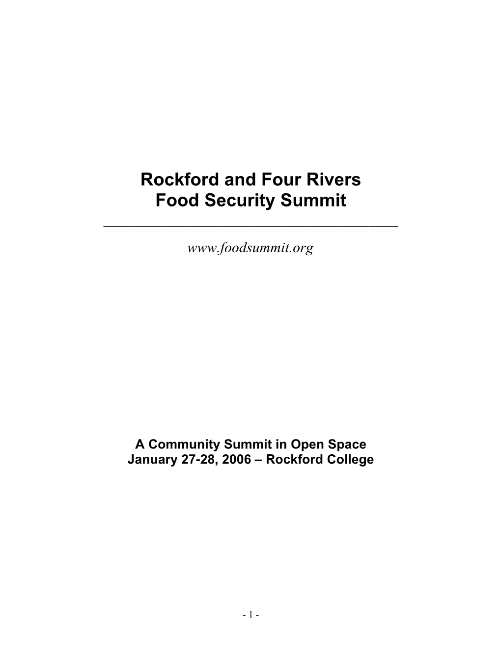 Rockford and Four Rivers
