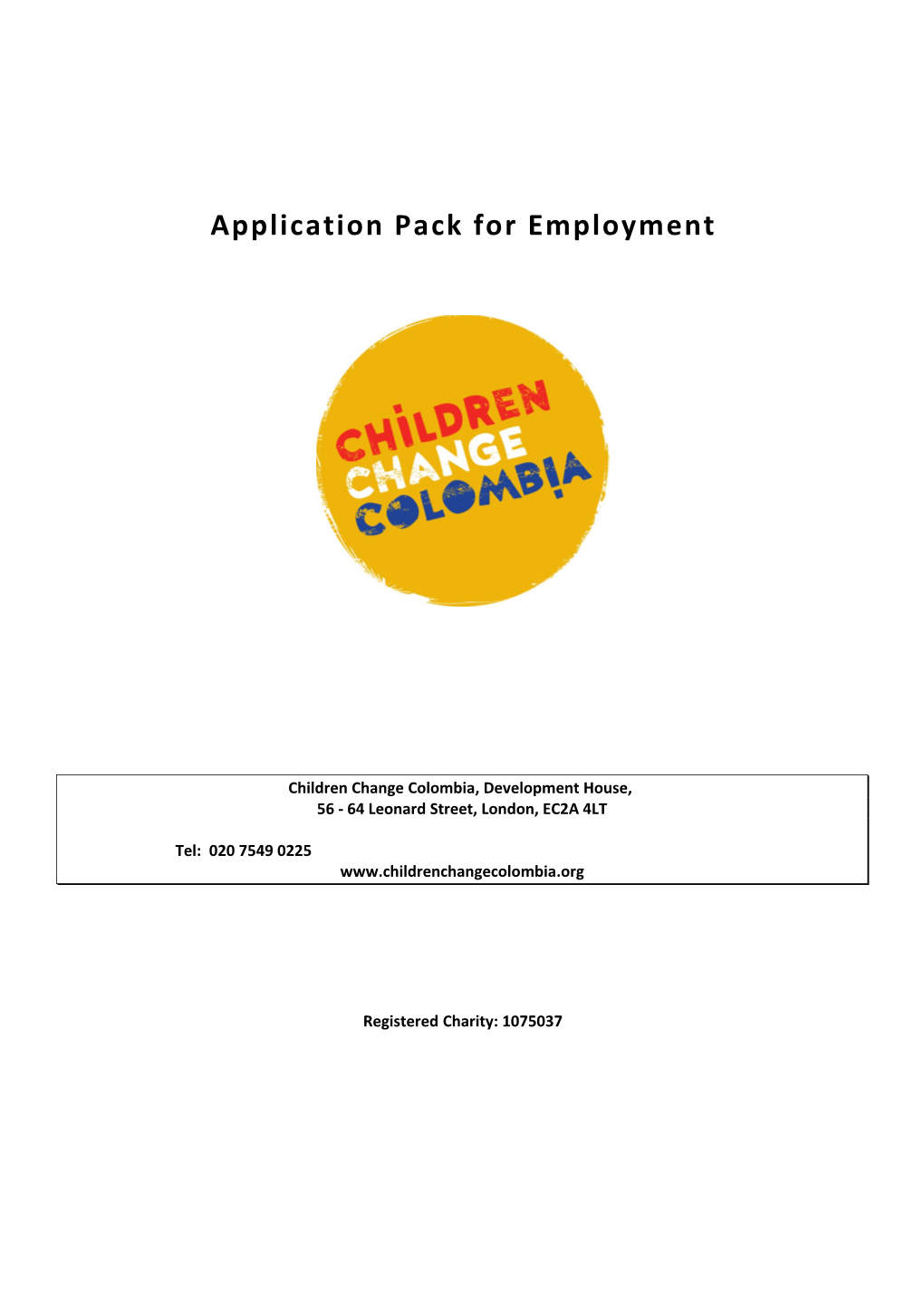 Application Pack for Employment