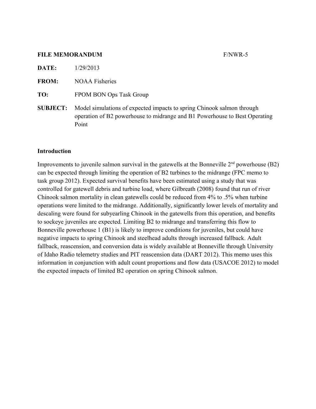 File Memorandum F/Nwr-5