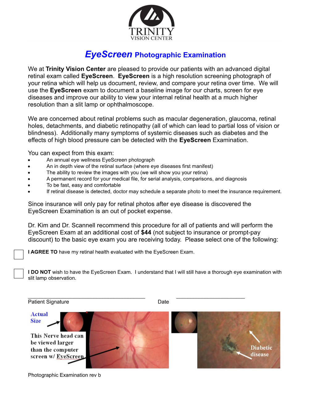 Digital Retinal Photographic Examination