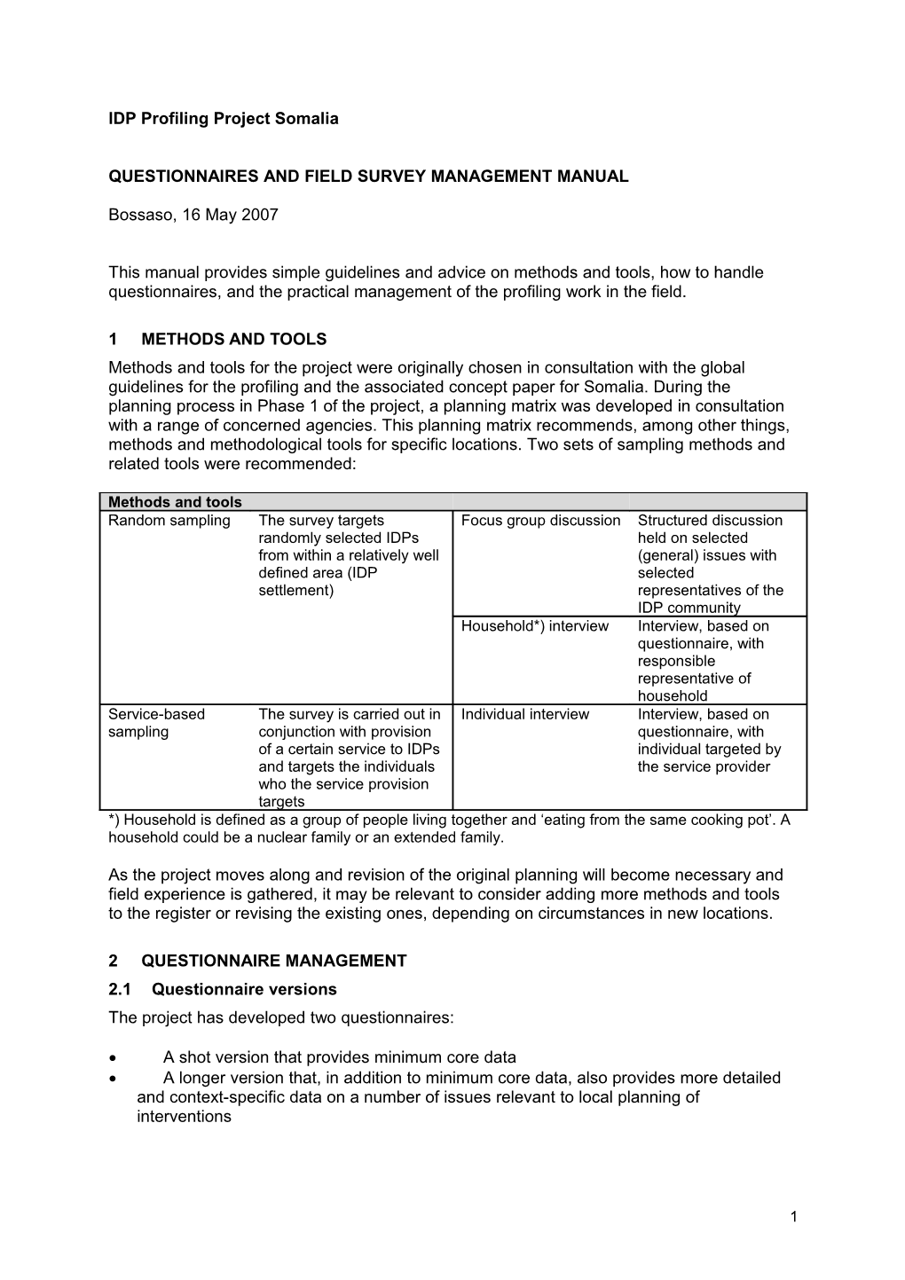 Idp Profiling Project