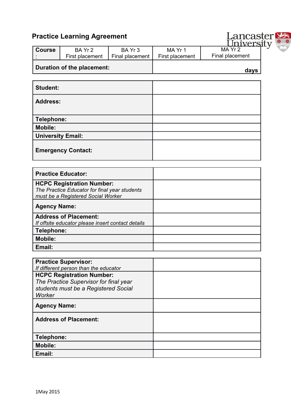 Practice Tutor Details