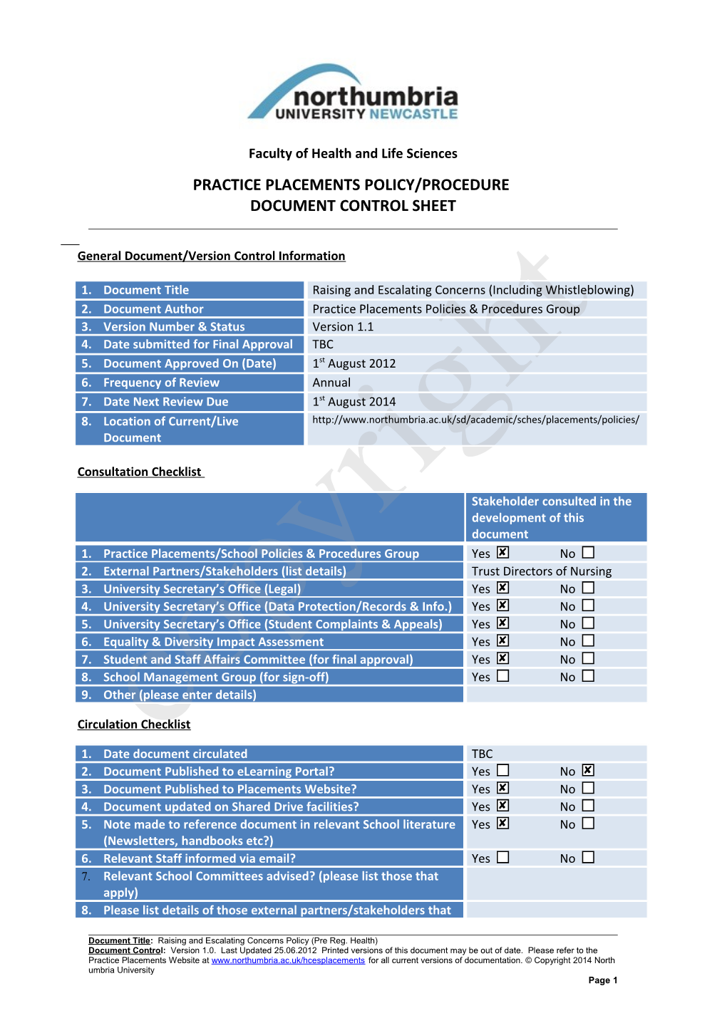 Whistleblowing Policy & Procedure