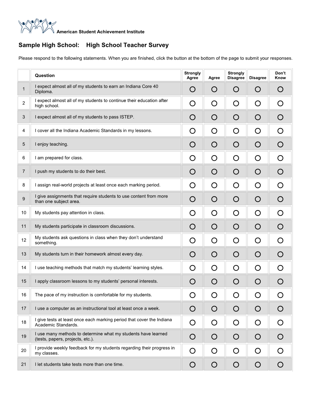 American Student Achievement Institute