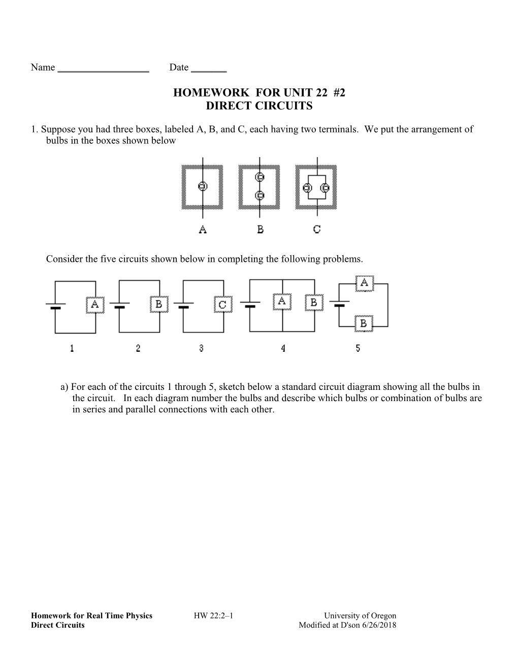 Homework for Unit 22 #2