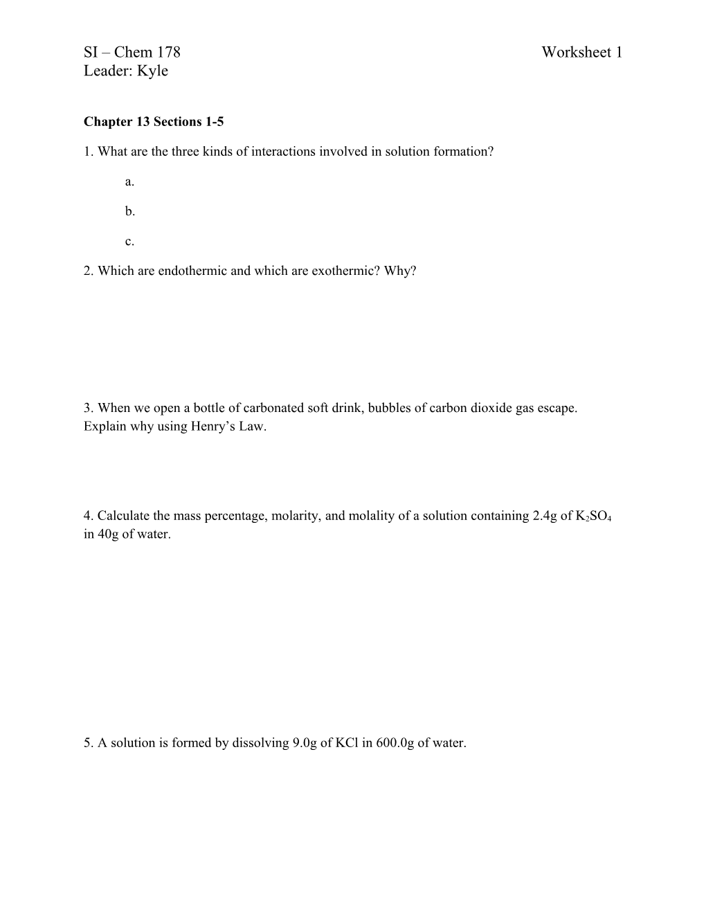 Chapter 13 Sections 1-5