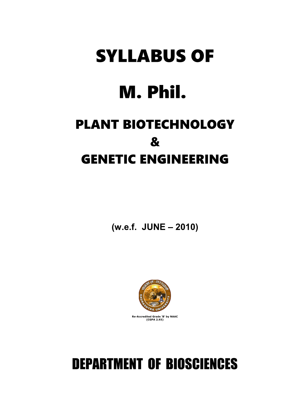 Plant Biotechnology