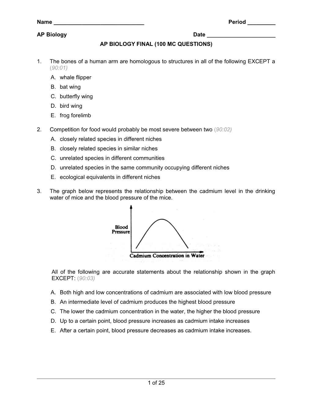 Chapter 22 Guided Notes: the Evidence for Evolution