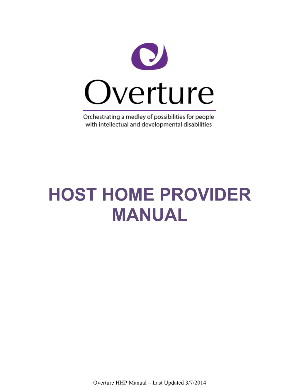 Host Home Provider Manual