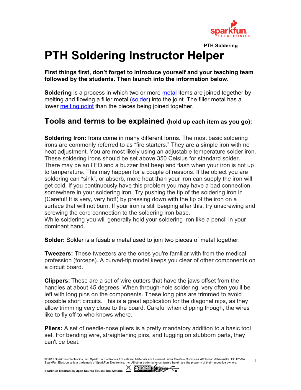 PTH Soldering Instructor Helper
