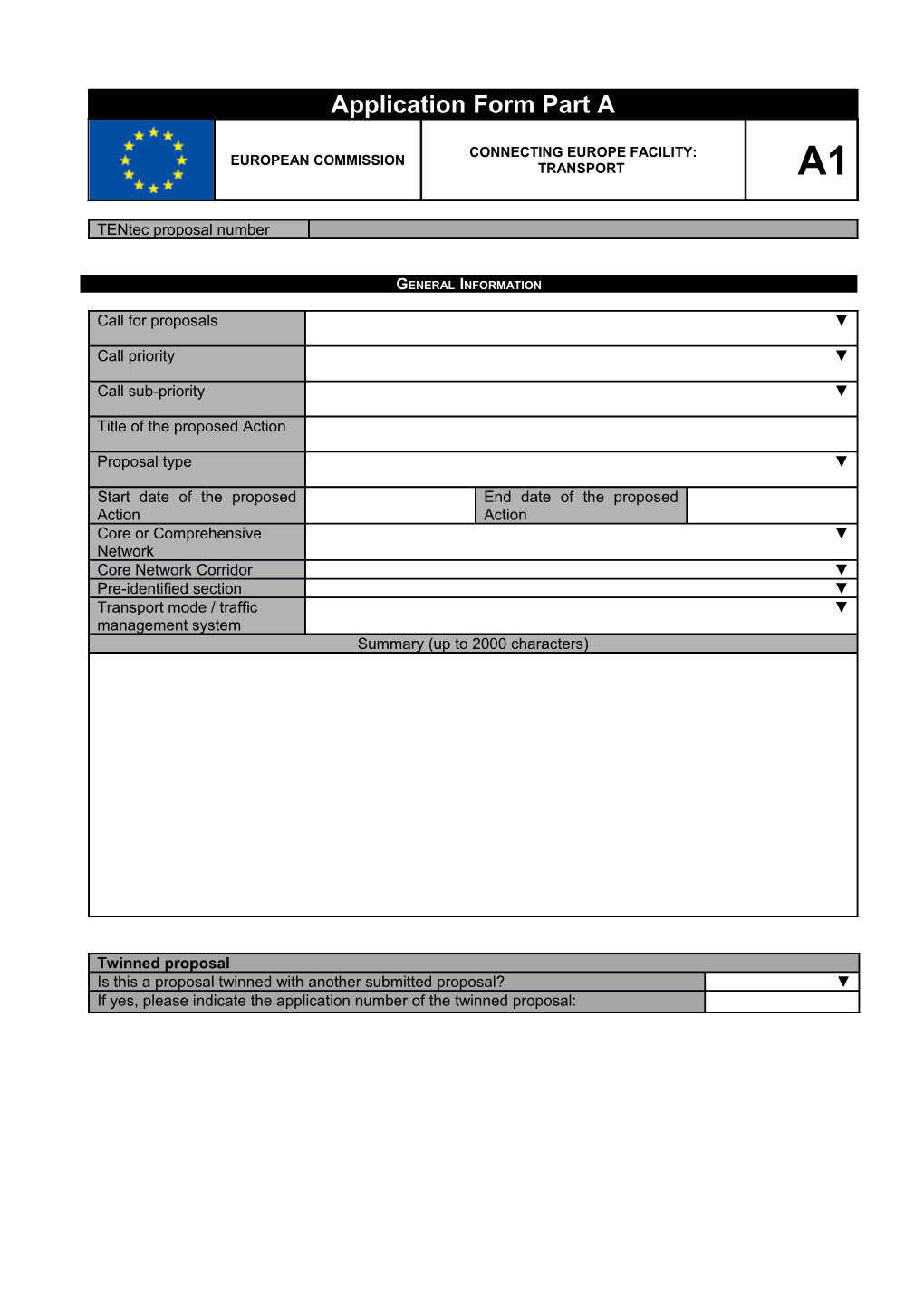 Application Form Part A