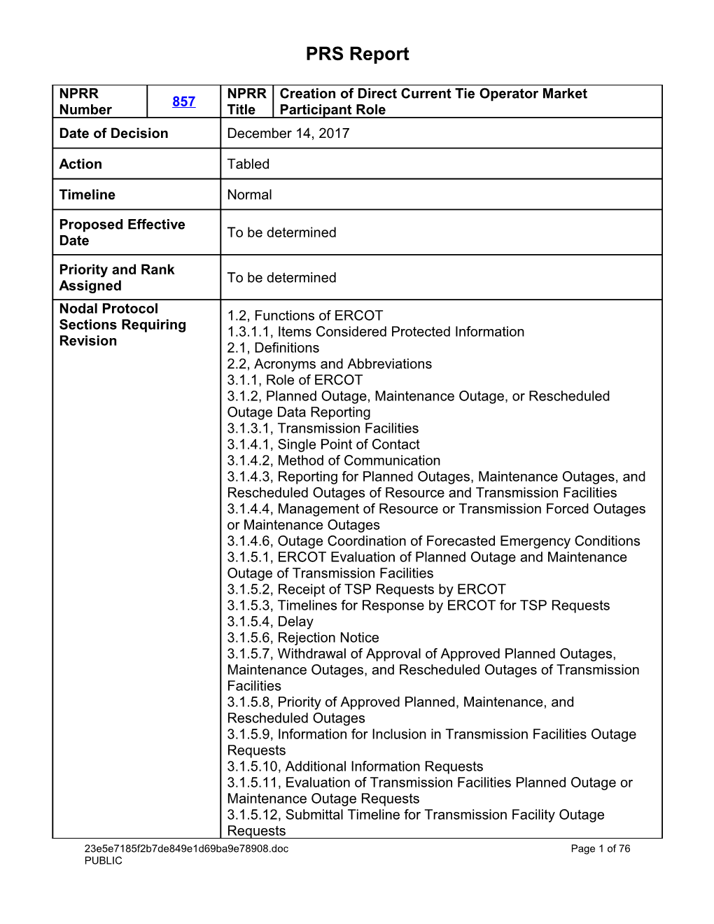 NPRR825, Require ERCOT to Issue a DC Tie Curtailment Notice Prior to Curtailing Any DC Tie Load