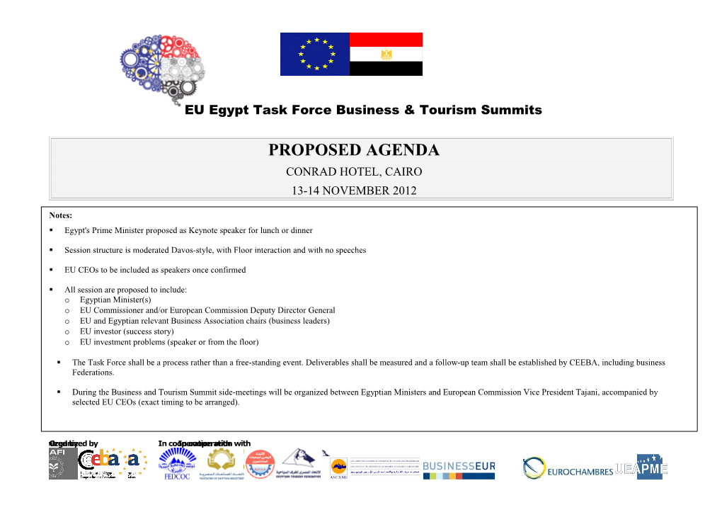 EU Egypt Task Force Business & Tourism Summits