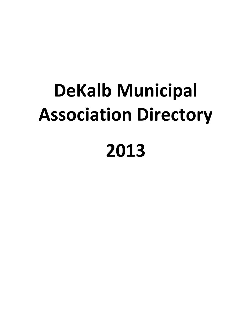 Dekalb Municipal