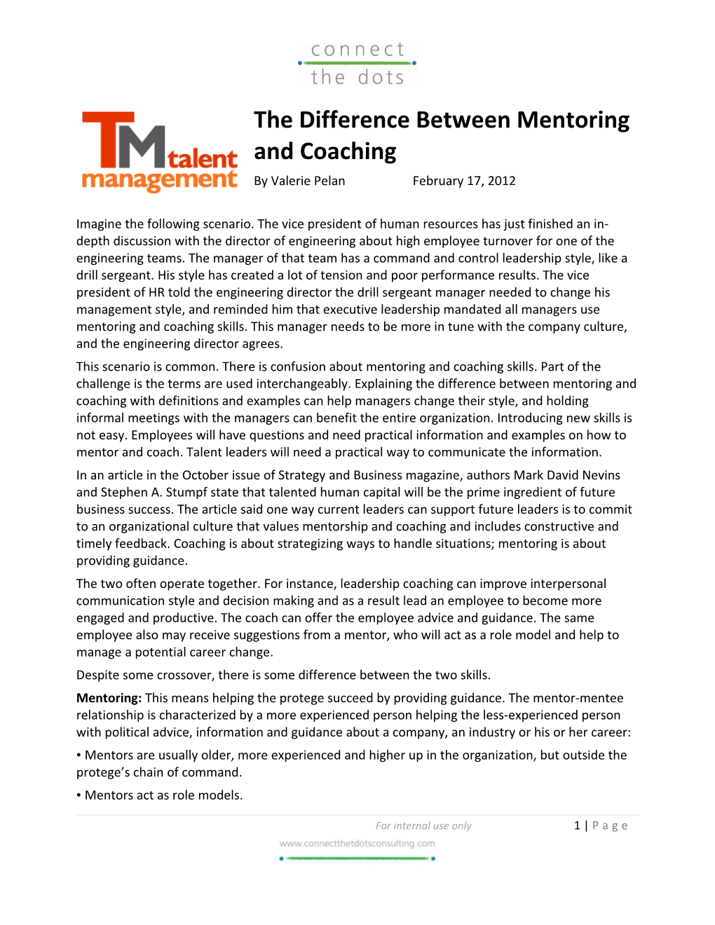 The Difference Between Mentoring and Coaching