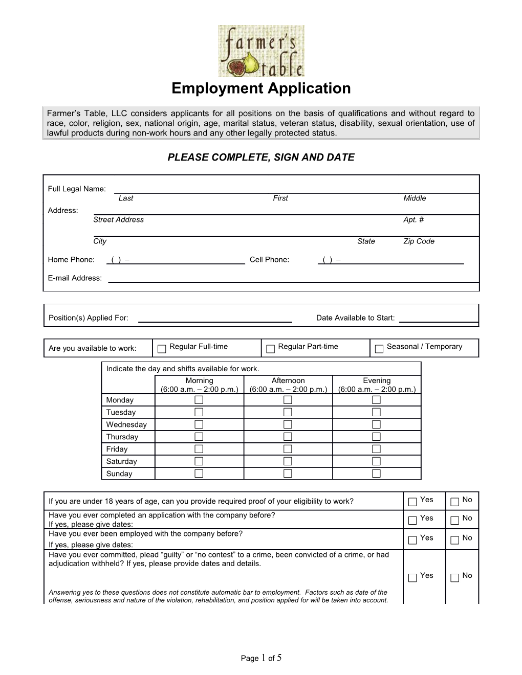 Employment Application s9