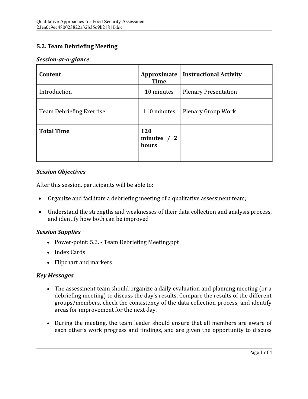 Qualitative Approaches for Food Security Assessment