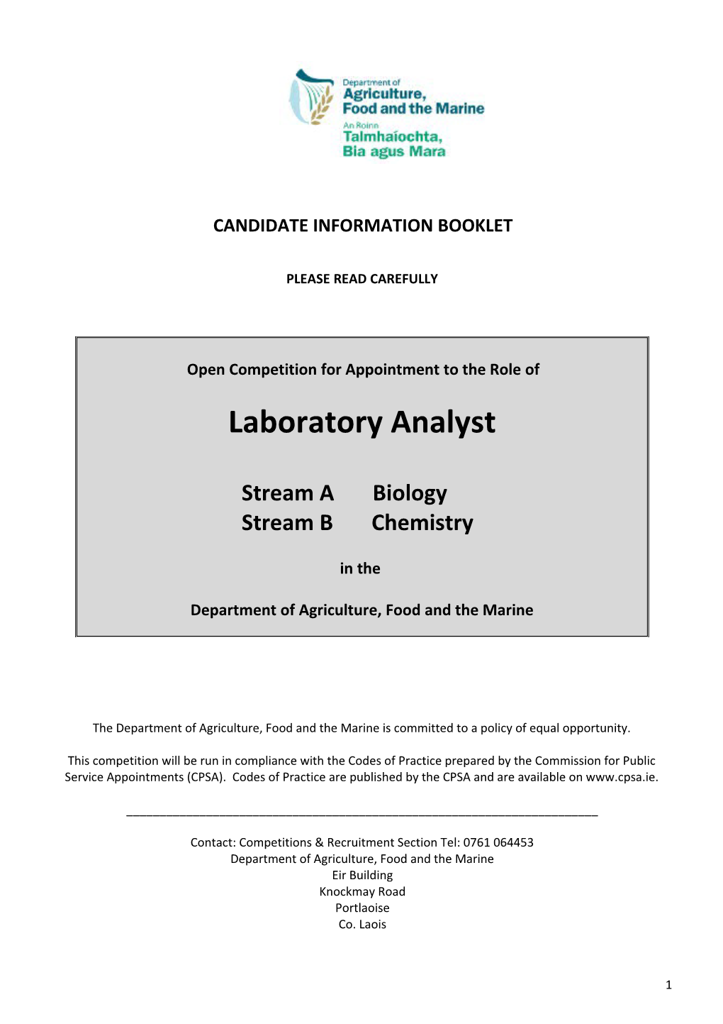 Candidate Information Booklet